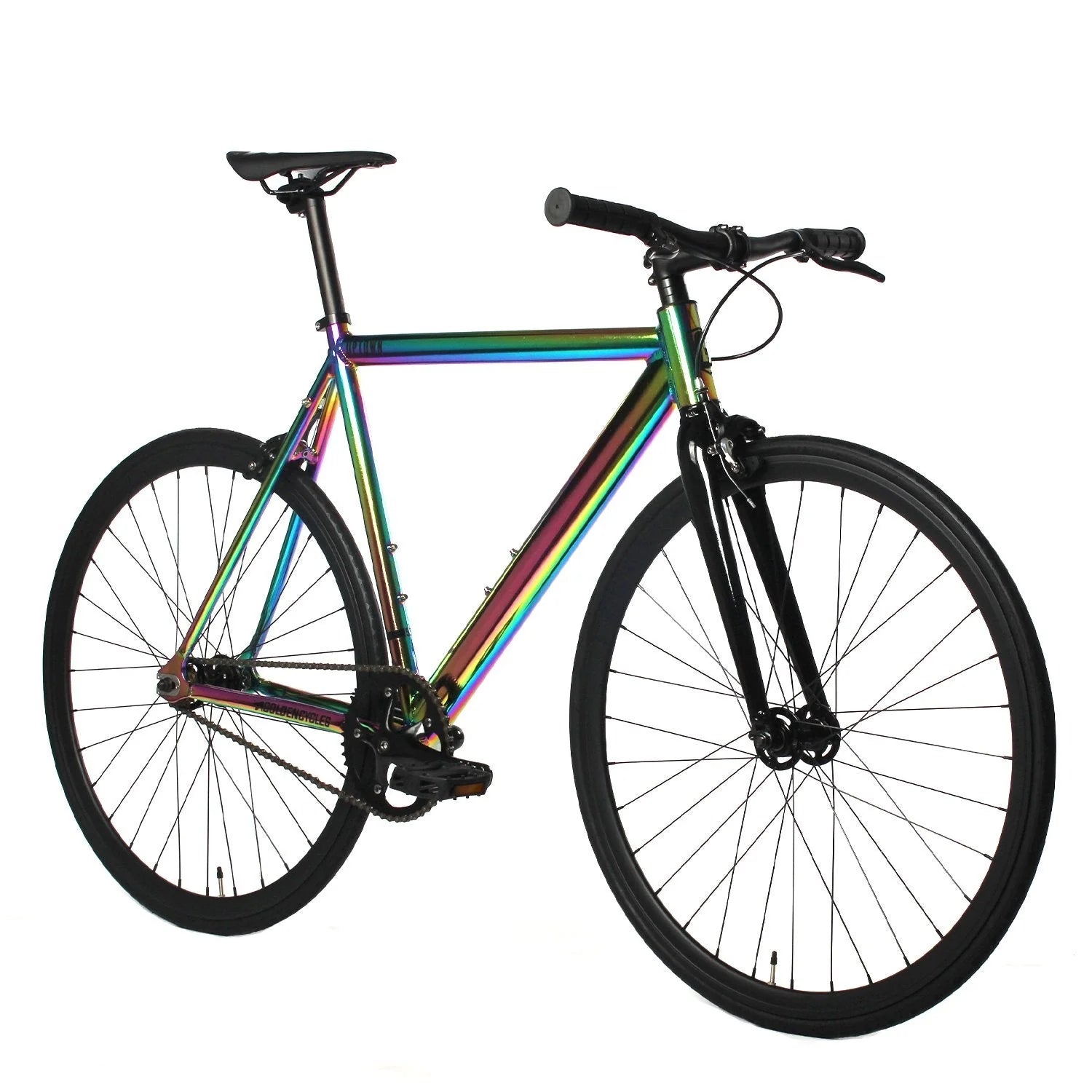 Golden Cycles Uptown Single Speed Fixed Gear - Neo Chrome